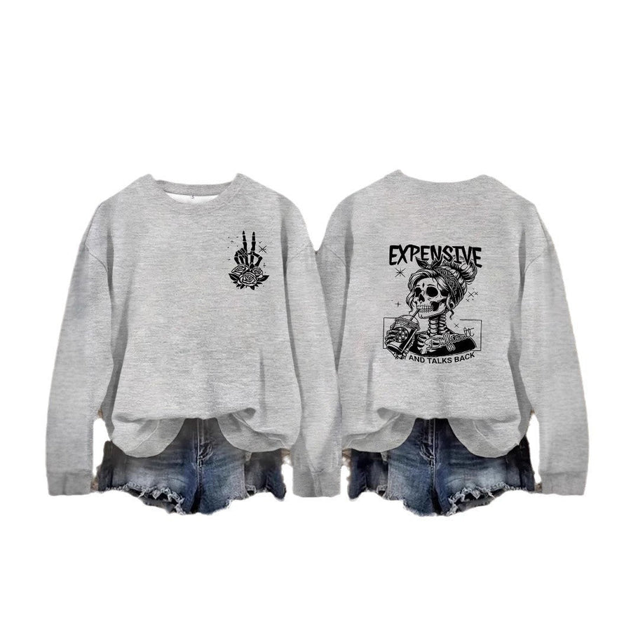 Damen Sweatshirt mit kreativem Motiv und lässigem Schnitt