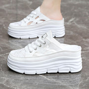 Damen Sportliche Plateau-Sneaker mit atmungsaktiver Mesh-Oberfläche