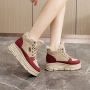 Damen Winter Sneaker mit flauschigem Innenfutter und modischer Plateau-Sohle