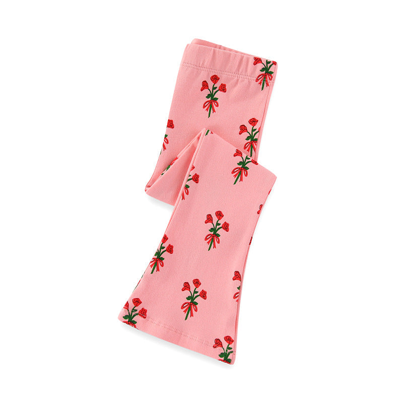 Mädchen Leggings mit floralen Applikationen Drune