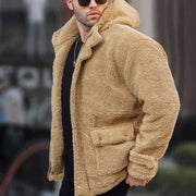 Herren kuschelige Teddyfelljacke Aliams