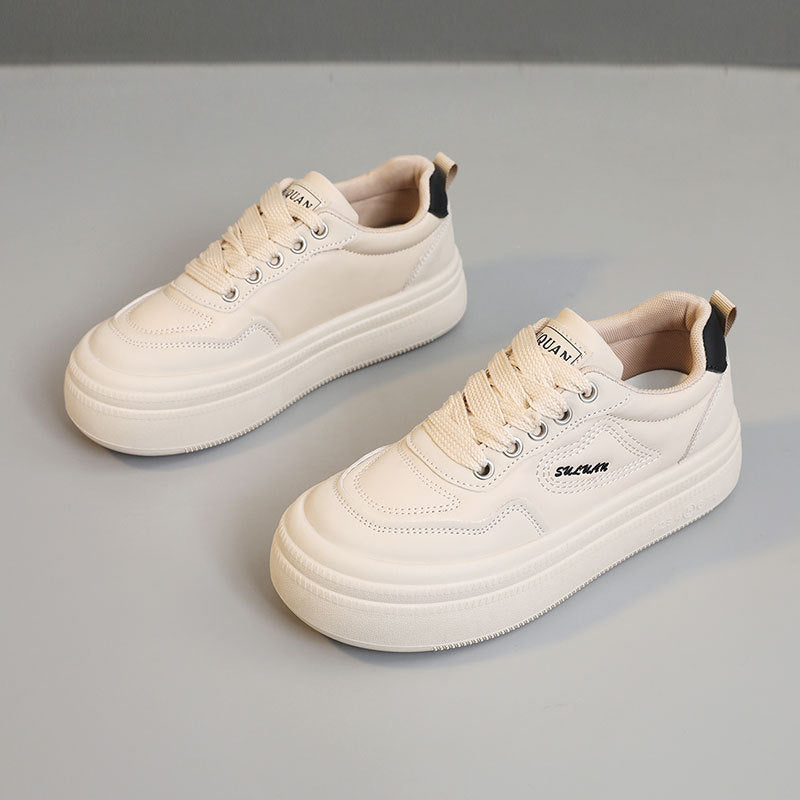 Damen modische Plateau-Sneaker mit atmungsaktiver Oberflächenstruktur und dämpfender Sohle