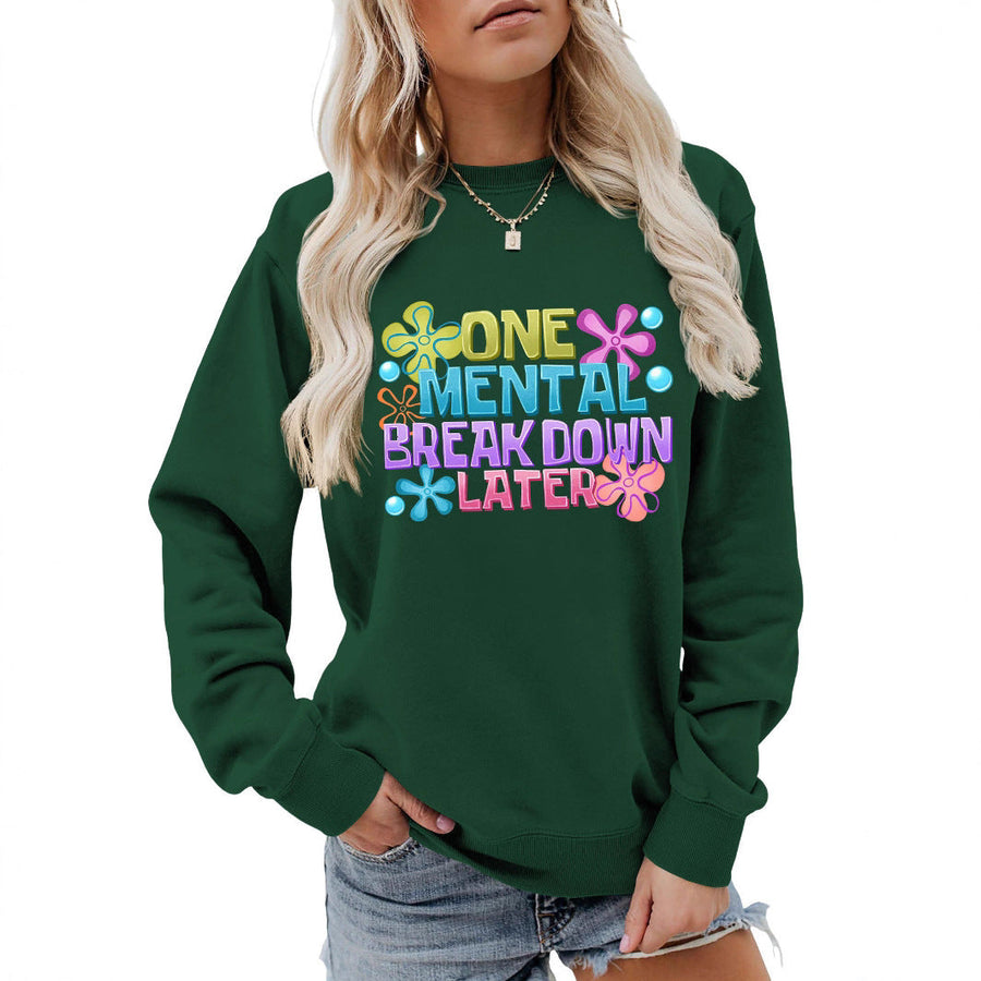 Damen Sweatshirt mit kreativem Aufdruck