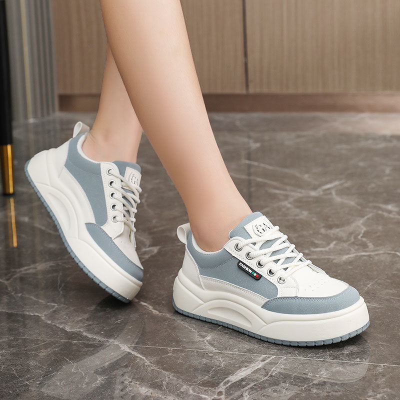 Damen Sportliche Plateau-Sneaker mit atmungsaktivem Mesh-