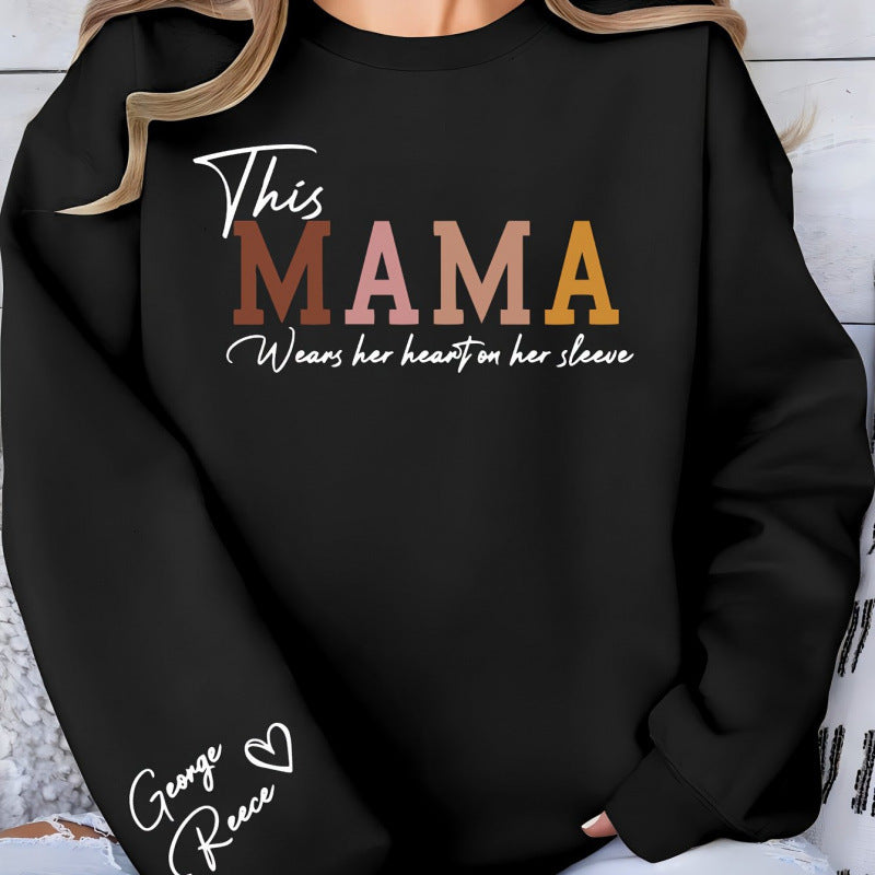 Damen Sweatshirt mit inspirierendem Mama-Aufdruck und bequemer Passform