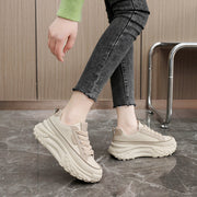 Damen sportliche Plattform Sneakers mit dämpfender Laufsohle und atmungsaktivem Obermaterial