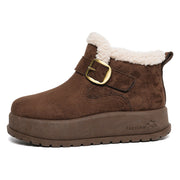Damen Winterstiefel mit hochwertigem Fleece-Innenfutter und modischer Schnalle