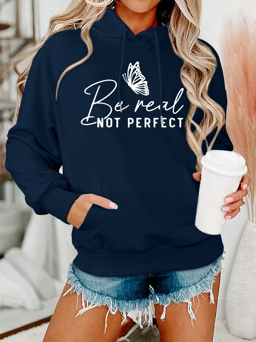 Damen Kapuzenpullover mit kreativem Motiv und bequemer Schnittführung