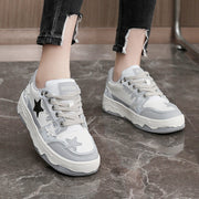 Damen Sportliche Sneakers mit modischem Stern-Design und atmungsaktiver Oberflächenstruktur