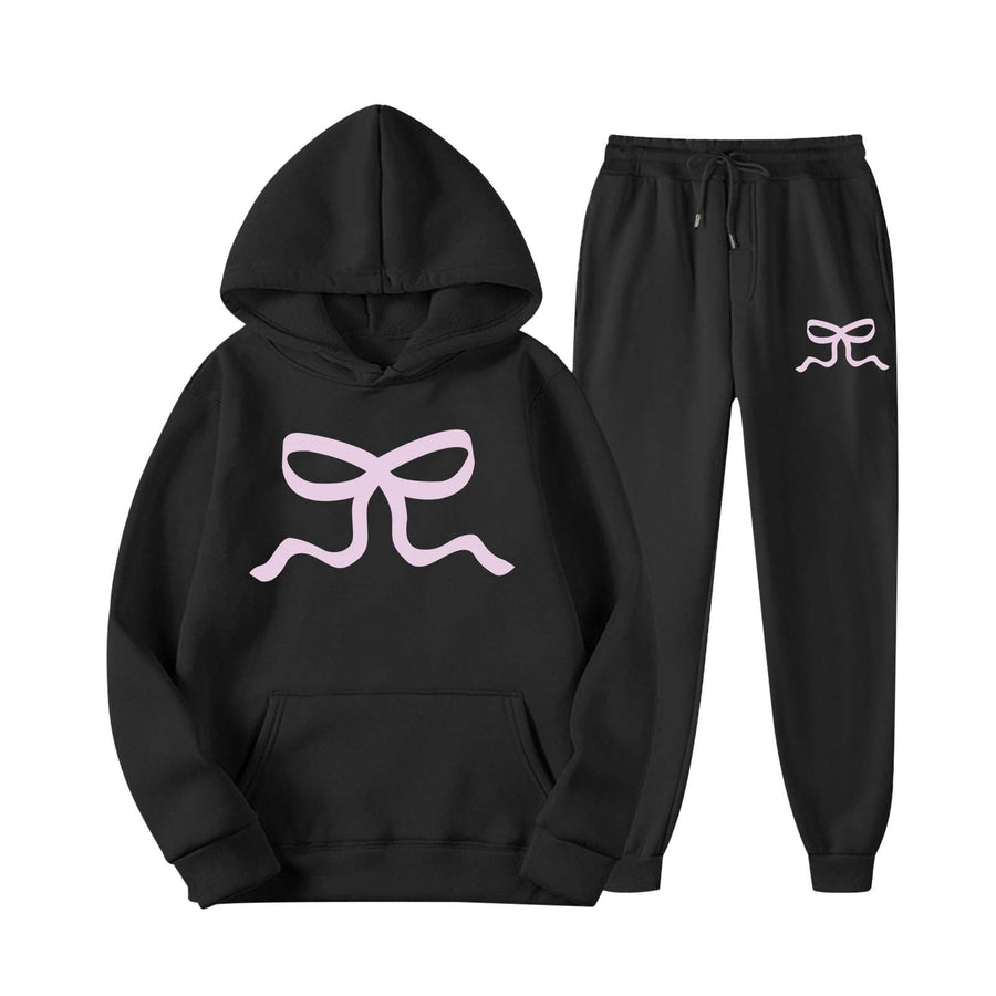 Damen lässiger Hoodie und Jogginghose Set