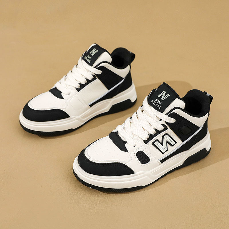 Damen Sportliche High-Top Sneakers mit modischem Design und atmungsaktiver Oberflächenstruktur