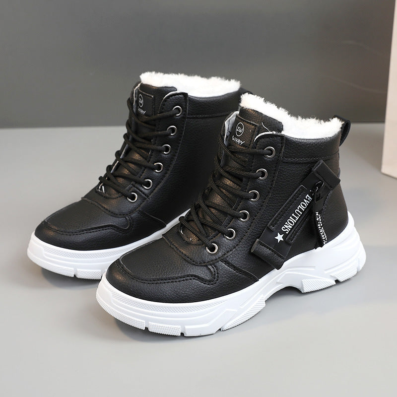 Damen High-Top Sneakers mit warmem Fleece-Innenfutter und rutschfester Sohle
