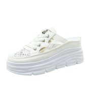 Damen Sportliche Plateau-Sneaker mit atmungsaktiver Mesh-Oberfläche