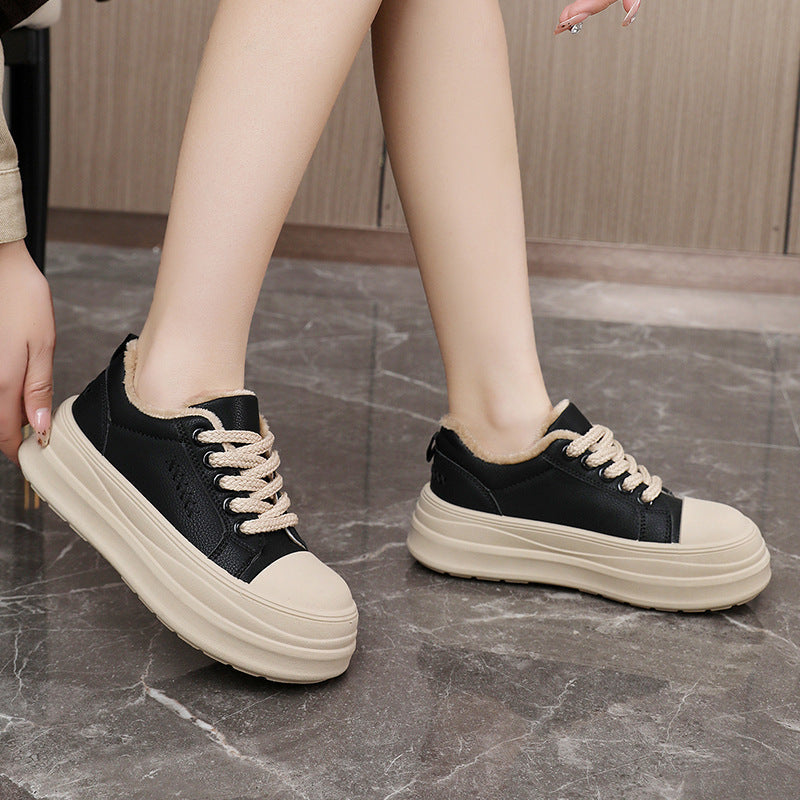 Damen Sneakers mit plüschigem Innenfutter und bequemer Dämpfung