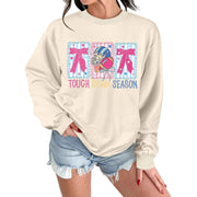 Damen Sweatshirt mit kreativem Football-Motiv und lässigem Schnitt
