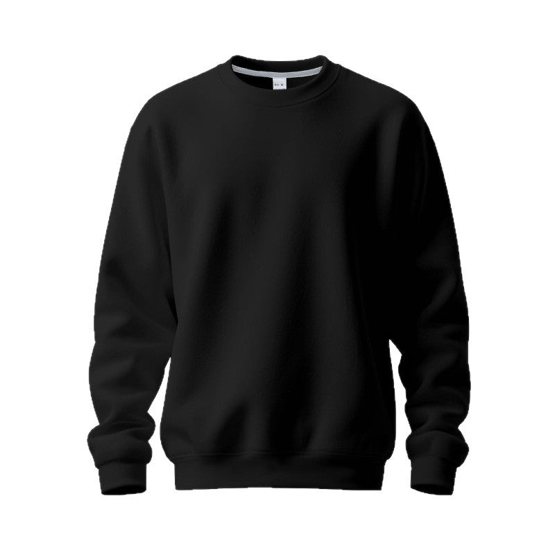 Herren nan Oversize-Rundhals-Sweatshirt aus weichem Baumwollfleece mit gerippten Bündchen Drune