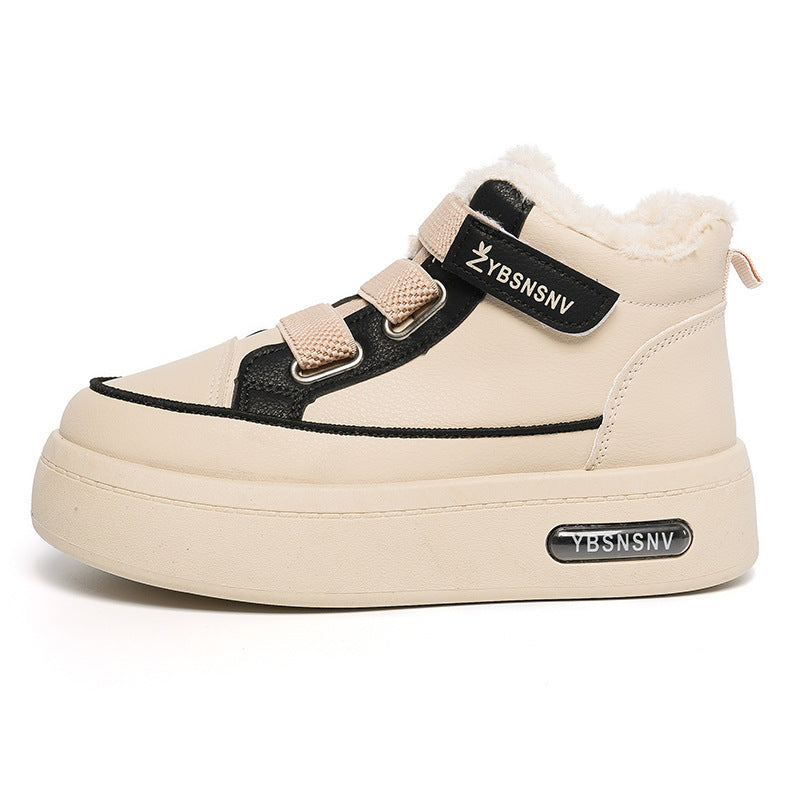 Damen Winterliche High-Top Sneakers mit bequemer Fleece-Wärmepolsterung und sportlichem Design