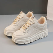 Damen modische Plateau Sneakers mit dämpfender Laufsohle und atmungsaktivem Obermaterial