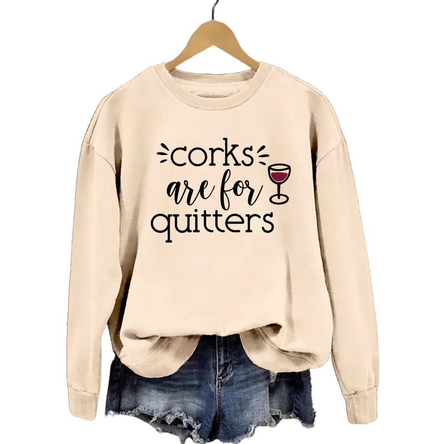 Damen Sweatshirt mit kreativem Spruch und lässigem Schnitt