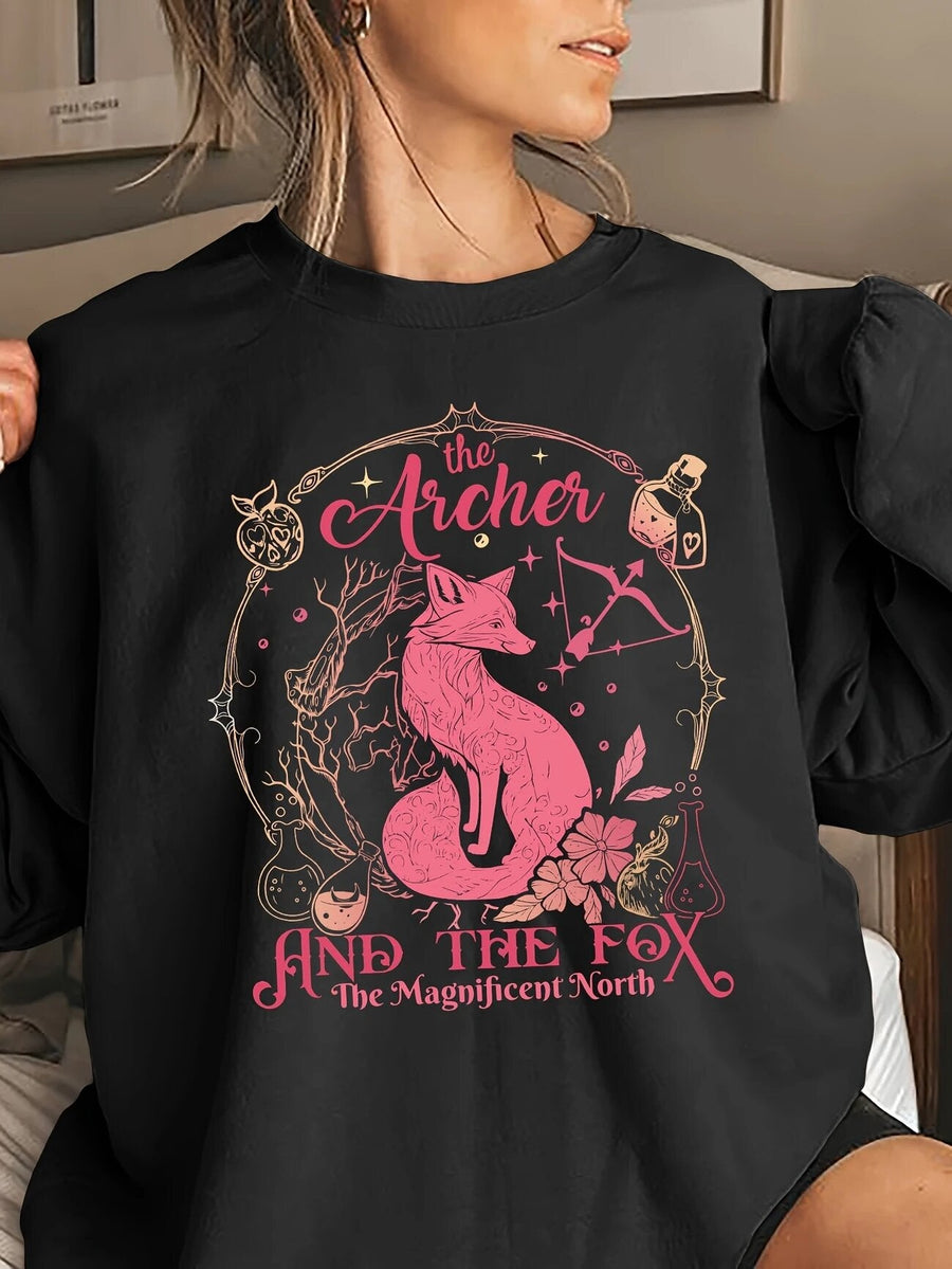 Damen Sweatshirt mit kreativem Tiermotiv und inspirierendem Druck