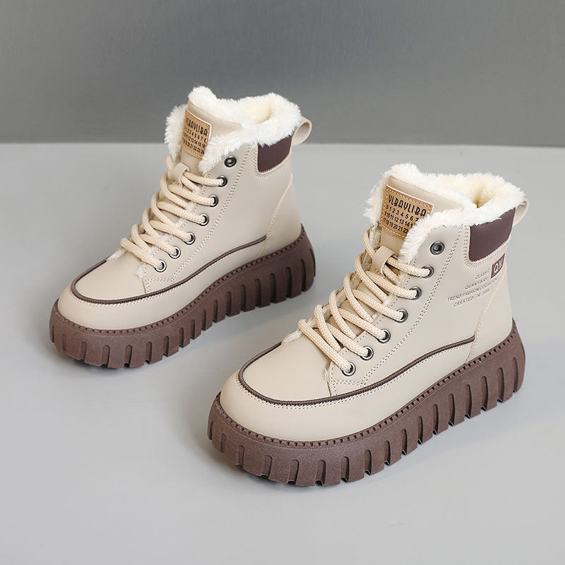 Damen Warmgefütterte Chunky Winterstiefel