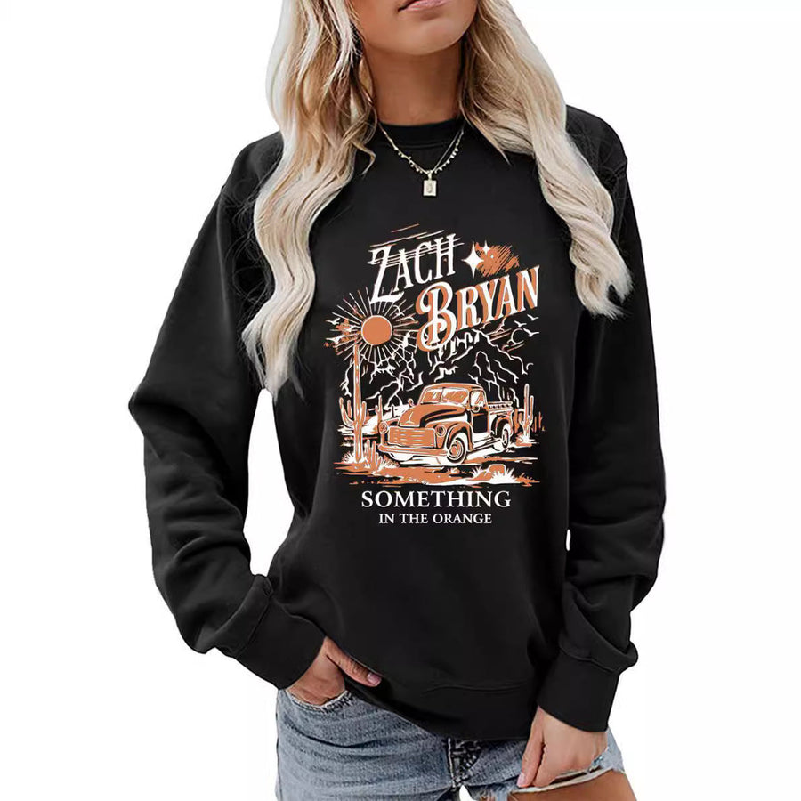 Damen Sweatshirt mit inspirierendem Vintage-Truck-Design