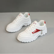 Damen sportliche Sneaker mit modischem Reißverschluss und stoßdämpfender Sohle