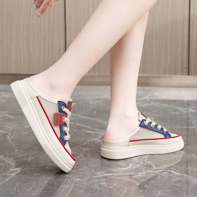 Damen Slip-On Sneakers mit luftdurchlässigem Obermaterial und flexibel rutschfester Sohle