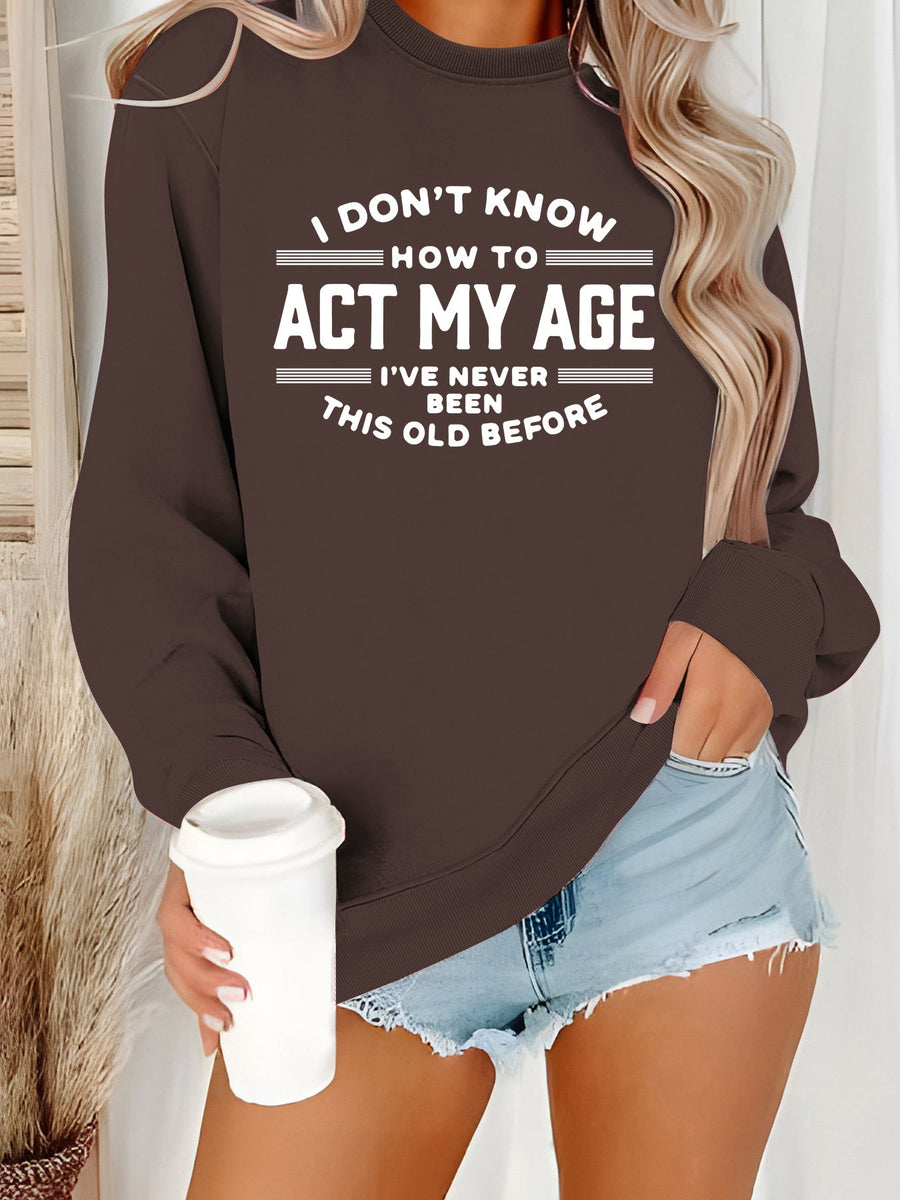 Damen Sweatshirt mit humorvollem Aufdruck und lässigem Schnitt