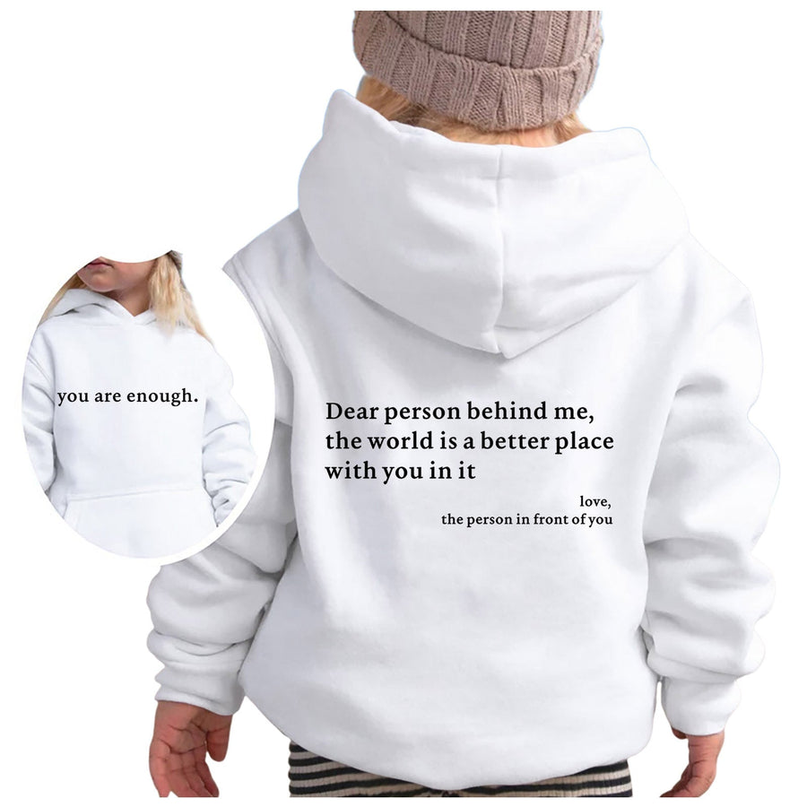 Damen Kapuzenpullover mit motivierendem Schriftzug und lässigem Schnitt