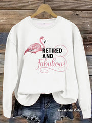 Damen Sweatshirt mit einzigartigem Flamingo-Motiv und inspirierendem Aufdruck