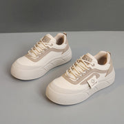 Damen modische Plateau Sneakers mit Sportprofil und atmungsaktivem Obermaterial