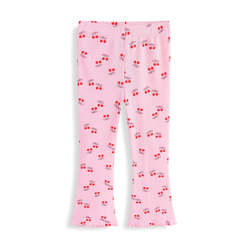 Mädchen Leggings mit fröhlichem Kirschmotiv Drune