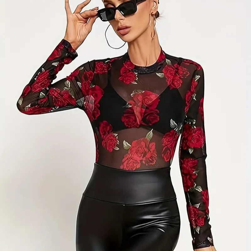 Damen Langarmshirt mit modernem abstraktem Design