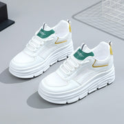 Damen elegante und bequeme Sneakers mit erhöhter Laufsohle