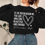 Damen Sweatshirt mit inspirierendem Motiv und lässiger Passform