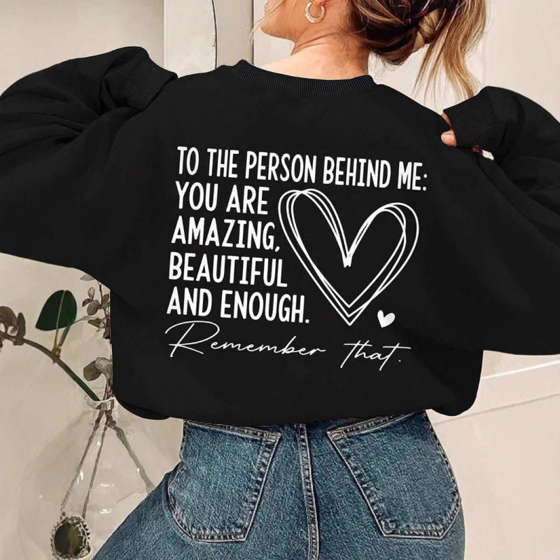Damen Sweatshirt mit inspirierendem Motiv und lässiger Passform