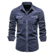 Herren Denim-Hemd mit Brusttaschen und modernem Schnitt Aliams