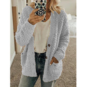 Teddy Damen Fleecejacke Mit Kapuze | Flauschiger Wintermantel