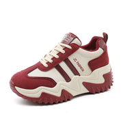 Damen Sportliche Chunky Sneakers mit rutschfester Sohle und atmungsaktiver Oberflächenstruktur