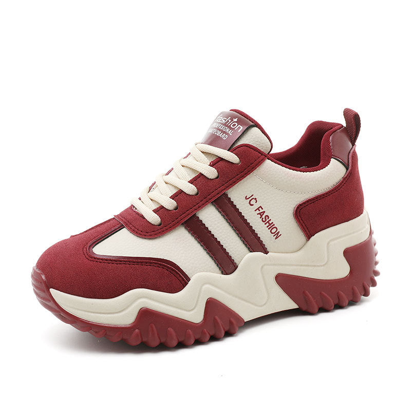 Damen Sportliche Chunky Sneakers mit rutschfester Sohle und atmungsaktiver Oberflächenstruktur