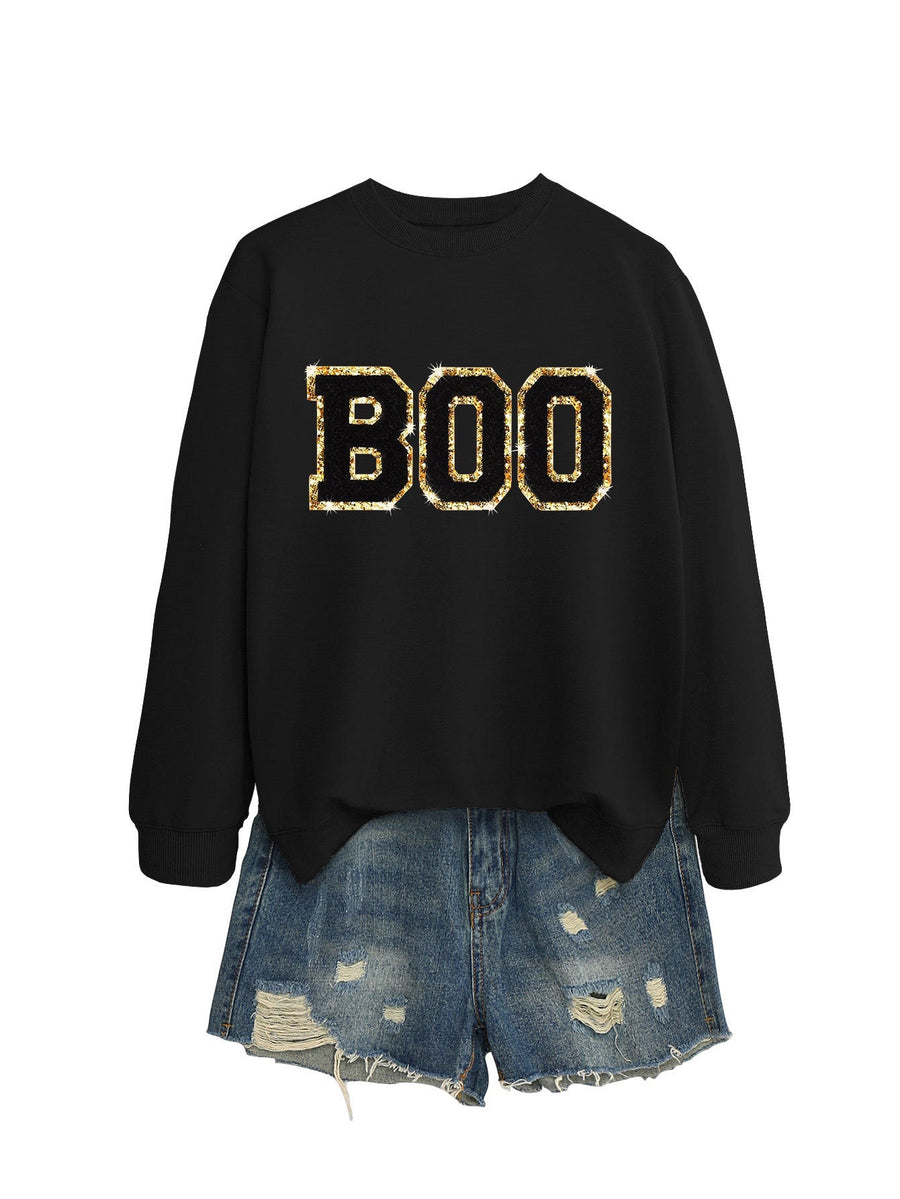 Damen Sweatshirt mit glitzerndem Aufdruck