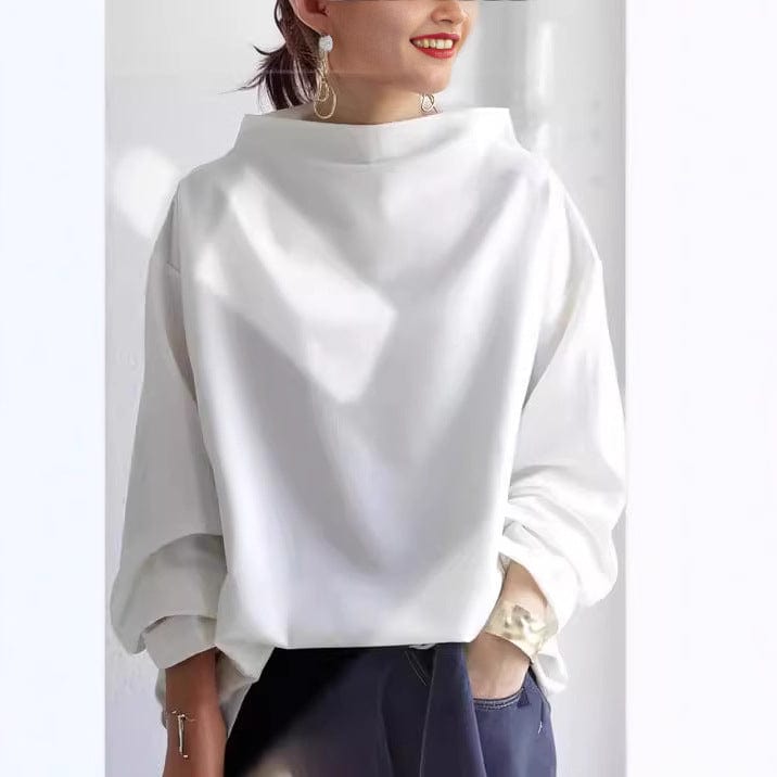 Jacqueline | Damen High-Neck Langarmshirt