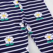 Mädchen Leggings mit floralem und gestreiftem Design Drune
