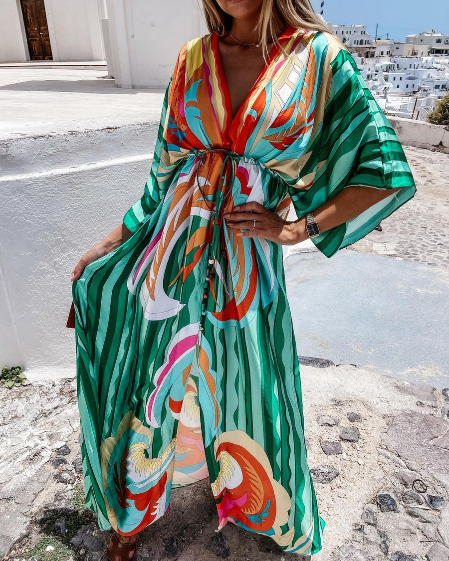 Elegantes Kurzarm Kleid für Schwingende Tänze