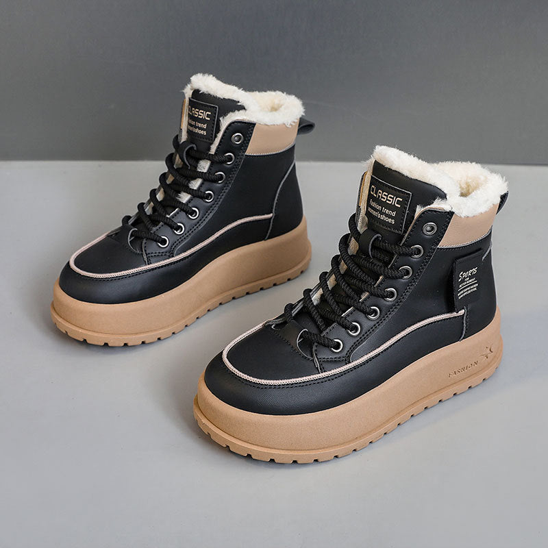 Damen Winter Boots mit dickem Fleece-Futter und rutschfester Sohle