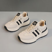 Damen modische Plateau Sneakers mit atmungsaktiver Oberflächenstruktur