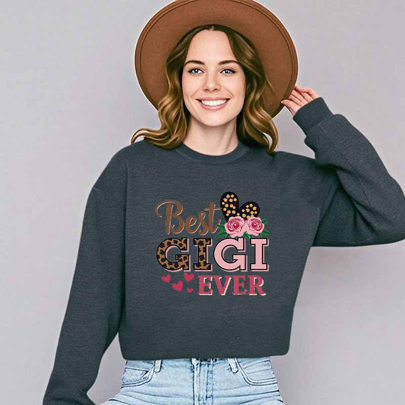 Damen Sweatshirt mit kreativem Gigi-Motiv