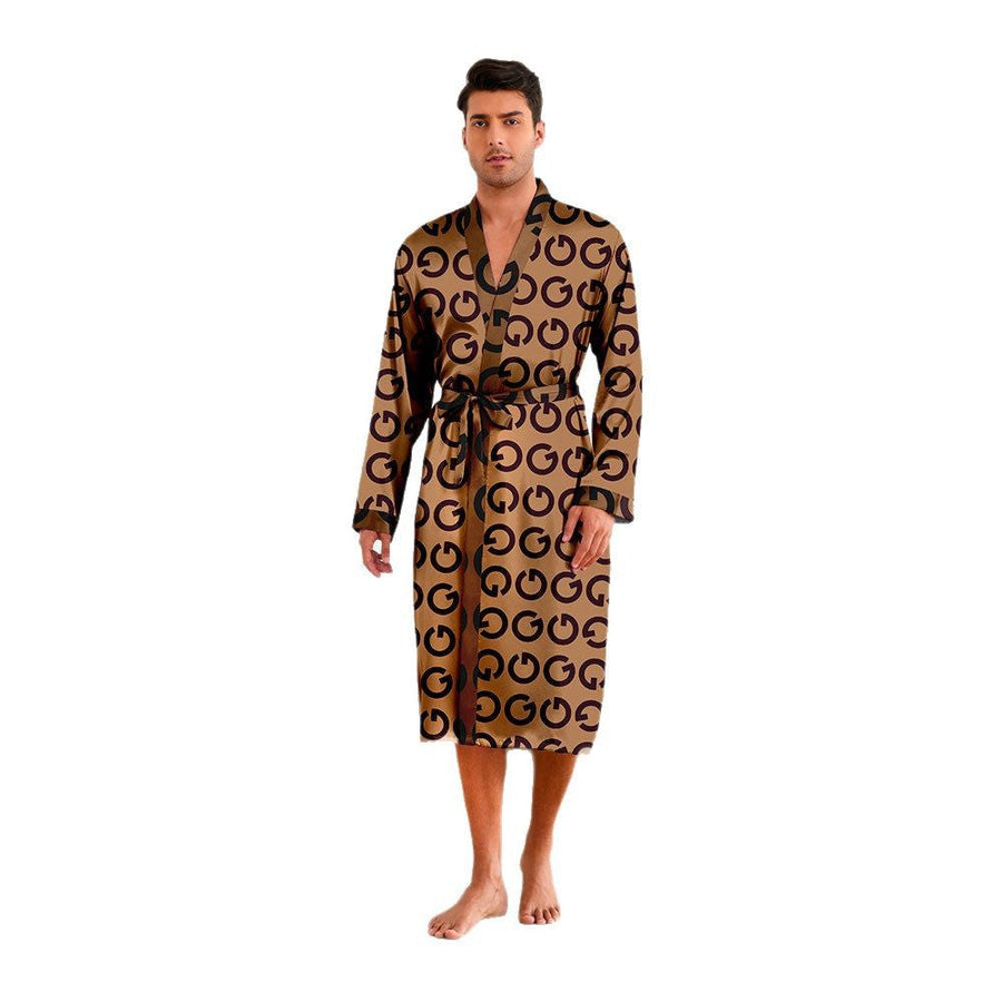 Herren Kimono mit modernem Muster und Gürtel – Heidi-Mode