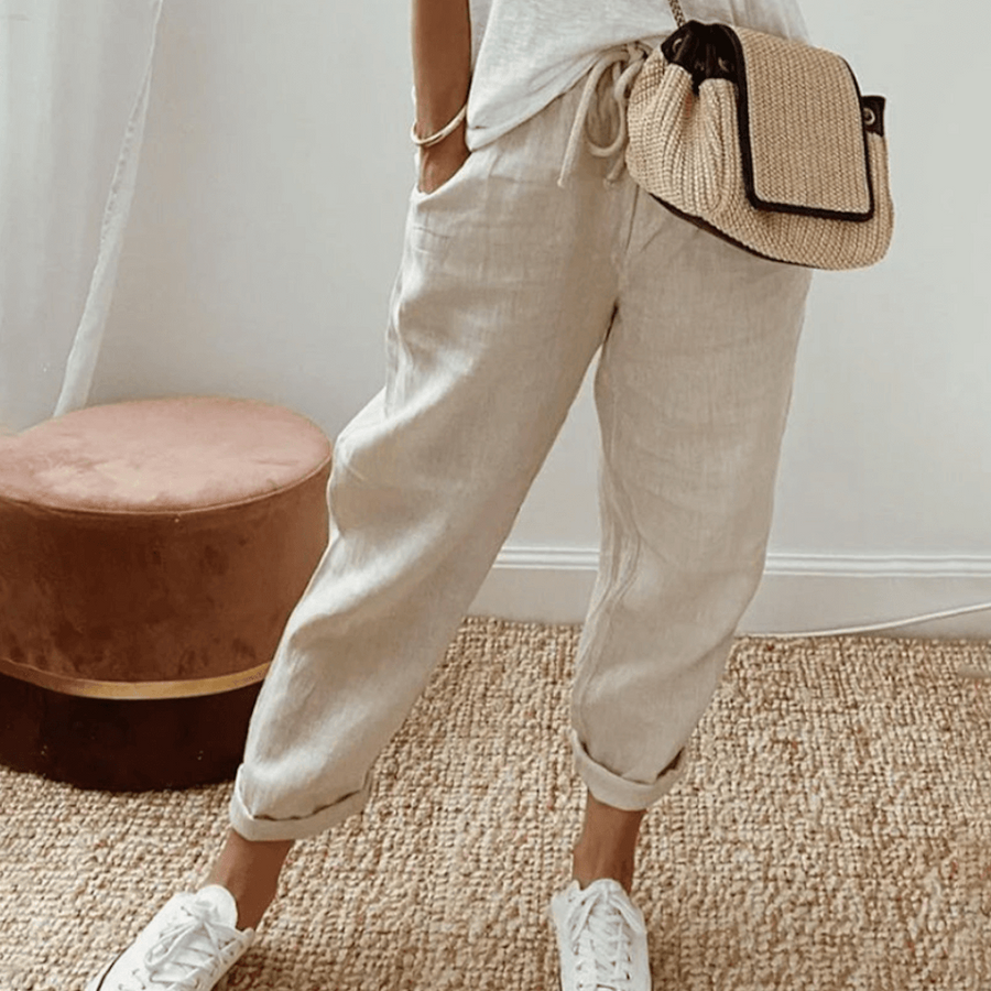 Ella™ Elegante Leinenhose aus Baumwoll-Leinen-Mix | Damen